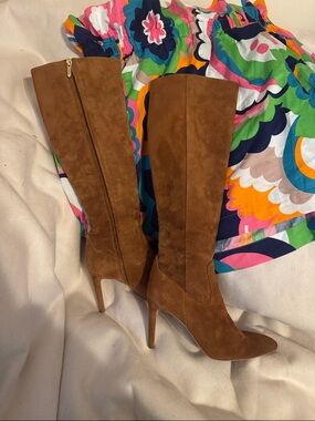 Sam Edelman Tan Suede Over-the-Knee Stiletto Boots